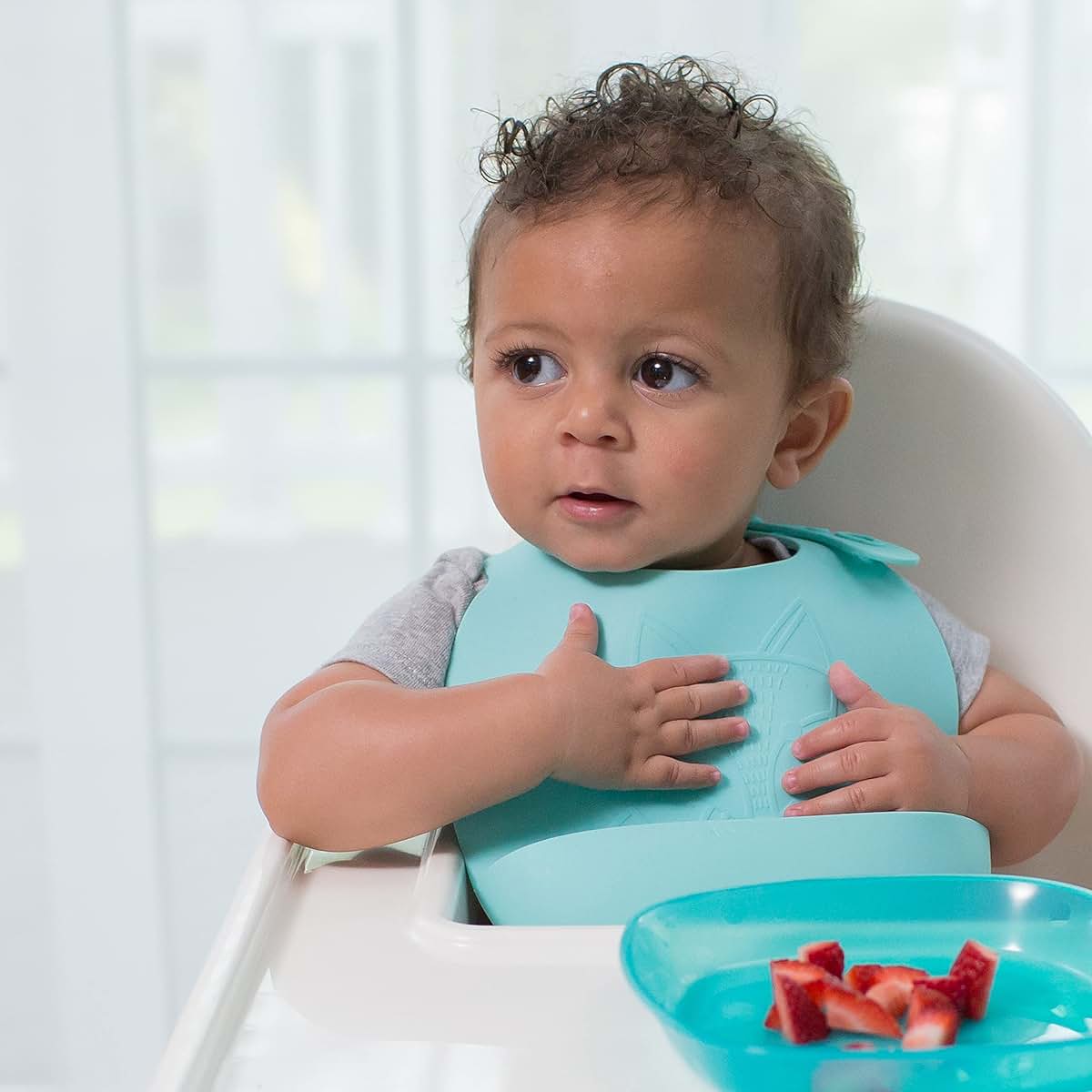 Dr. Brown's Silicone Baby Bib with Catch Pocket, 2 Pack