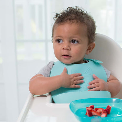 Dr. Brown's Silicone Baby Bib with Catch Pocket, 2 Pack