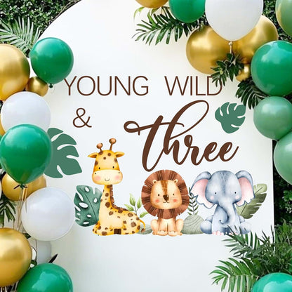 Four Ever Sweet Young Wild & Three Decal Sign Jungle Animal Theme