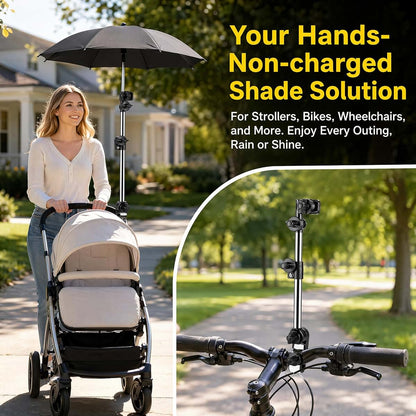 JIUKONG Universal Umbrella Holder for Stroller, Hands-Free Clip-On Attachment