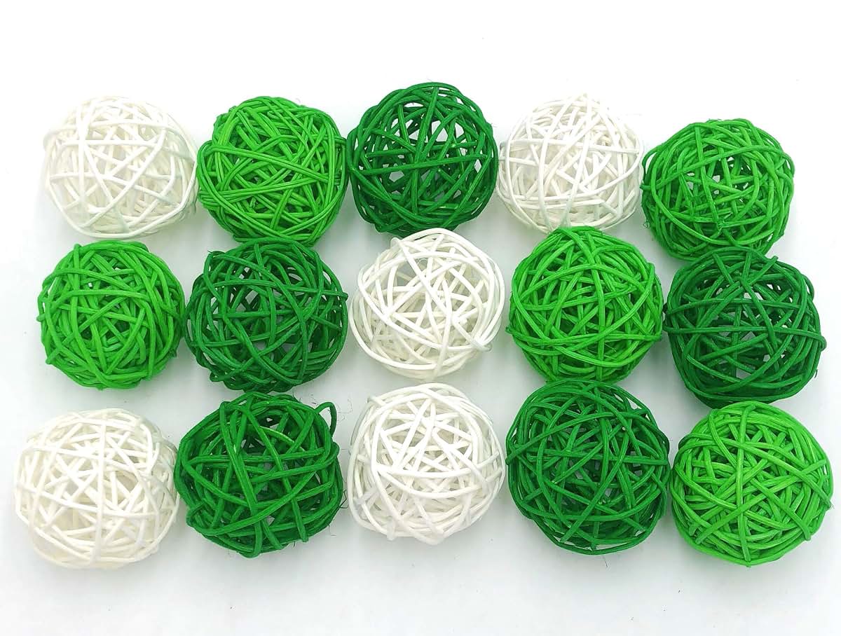 Fascola Wicker Rattan Ball Mobiles Decoration