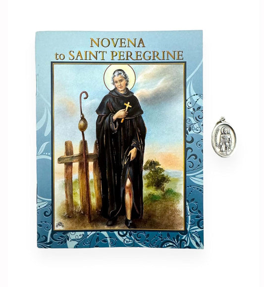 Gck Novena To Saint Peregrine Prayer Booklet And Oxidized Medal Set