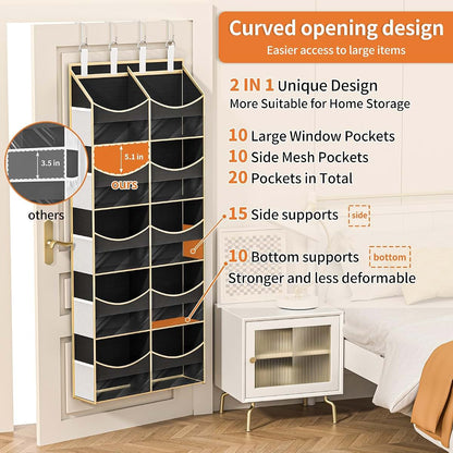 5 Tier Over the Door Storage Organizer, 10 Compartments