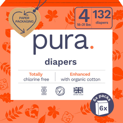 Pura Sensitive Skin Diapers Size 4