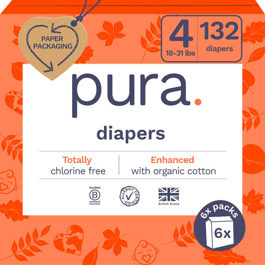 Pura Sensitive Skin Diapers Size 4