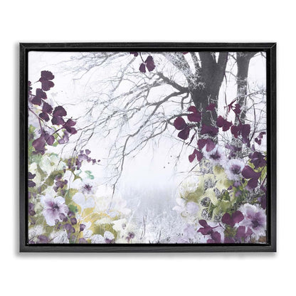 Stupell Industries Vivid Purple Woodland Blooms Canvas