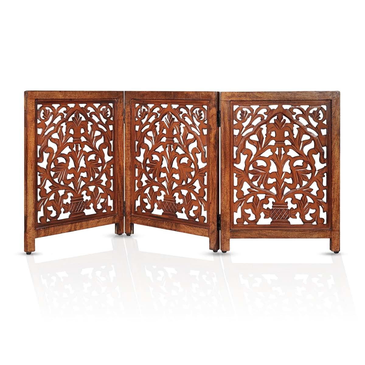 Homebia Designs Pet Gate – Foldable 3-Panel Wooden Dog Barrier