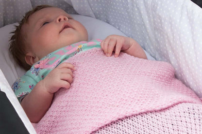 Love Cashmere 100% Cashmere Baby Blanket for Girls - Baby Pink (photo 3)