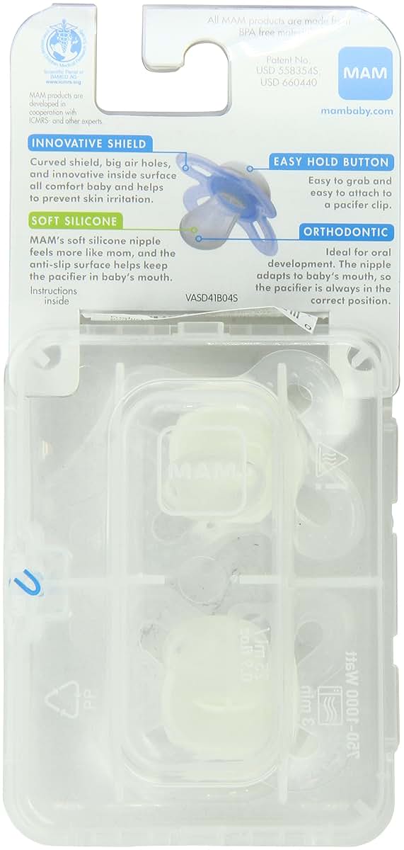 Mam Start Silicone Pacifier, 2 Count, Colors May Vary