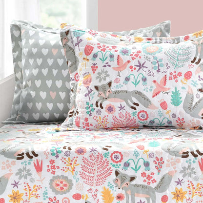 Lush Decor Pixie Fox 6-Piece Daybed Cover Set - Gray & Pink (photo 2)