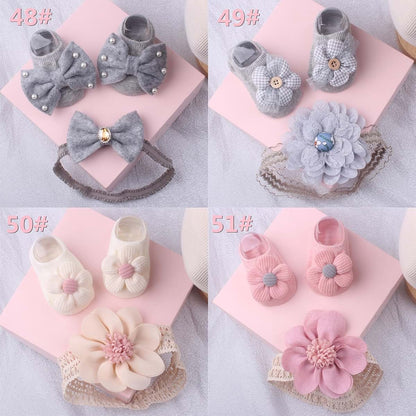 Zkbszn Baby Lace Headband And Floor Socks Set (photo 4)