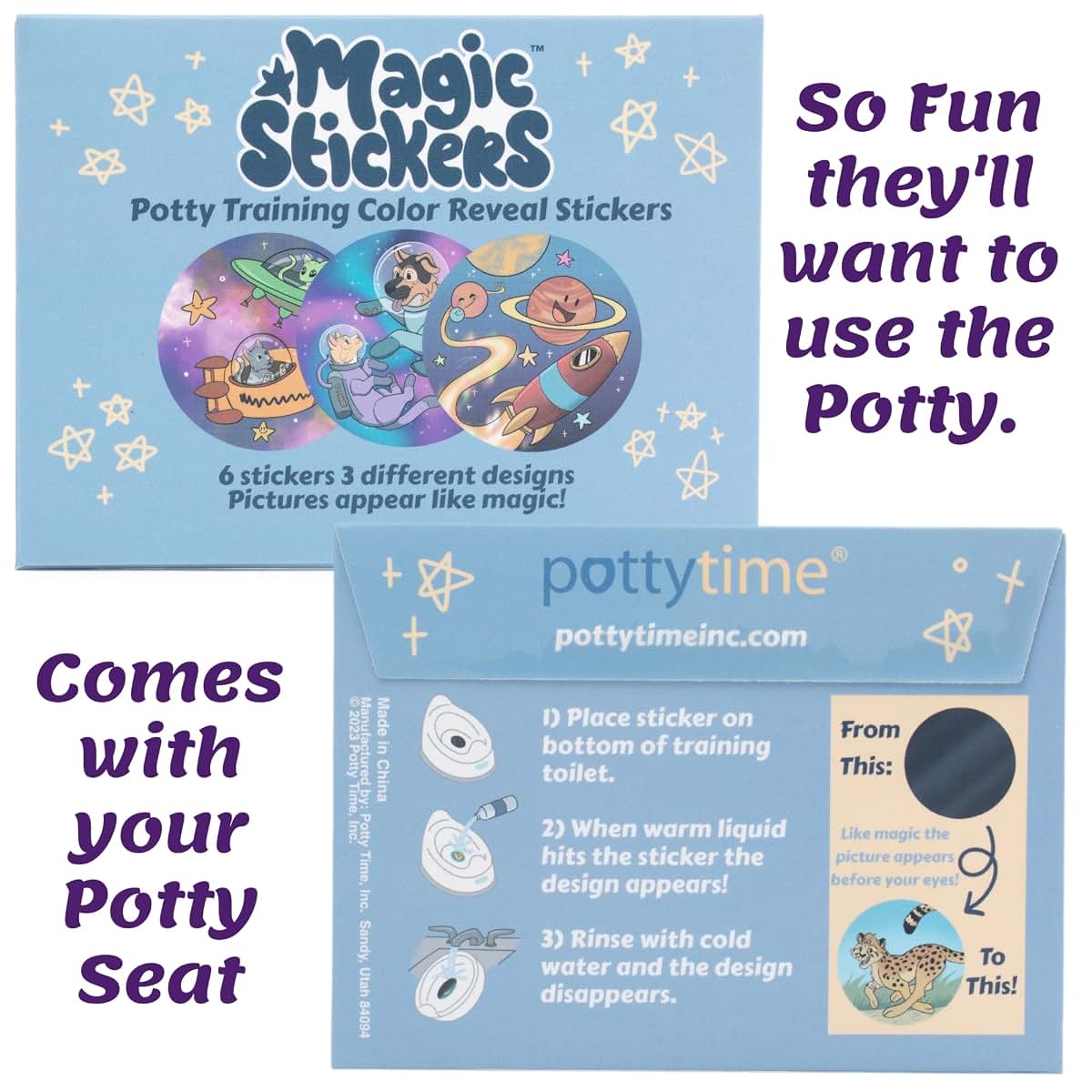 Potty Training Sticker Chart Set | 4-Week Tracking & Themed Stickers