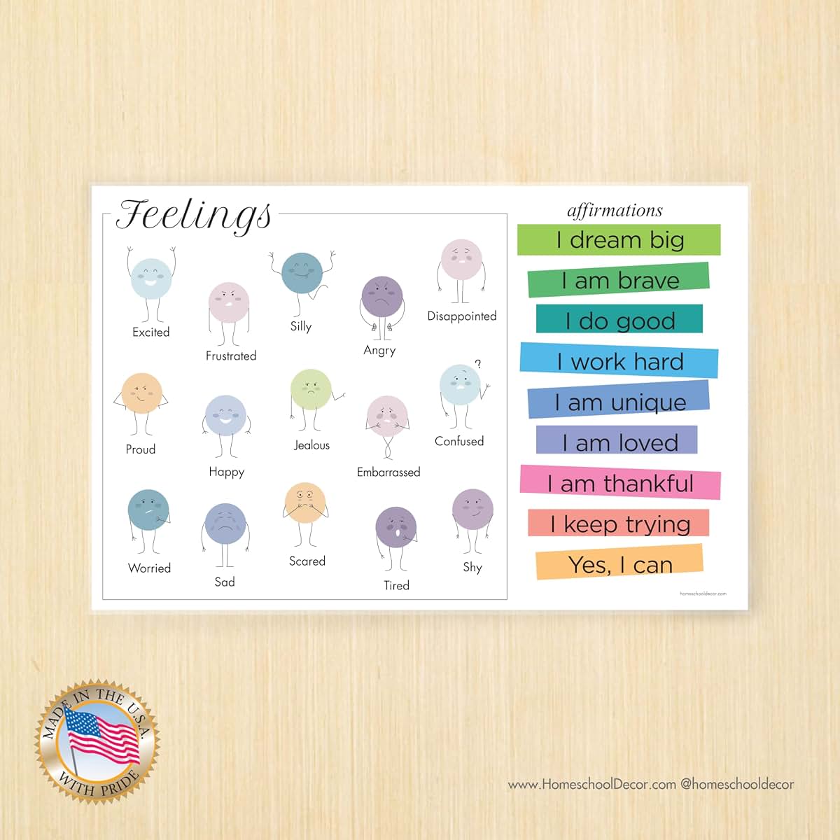 Homeschool Decor Mindful Kids Eat & Learn Placemat (photo 2)