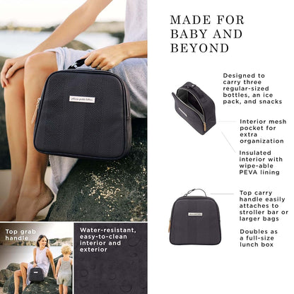 Petunia Pickle Bottom Tandem Insulated Lunch Tote, Carbon Cable Stitch