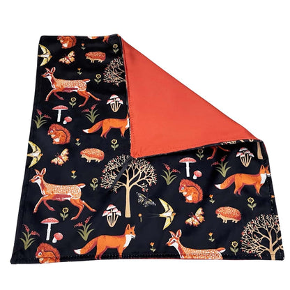 Meg Original Woodland Animals Security Blanket With Stroller Loop