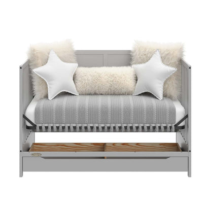 Graco Melrose 5-In-1 Convertible Crib With Drawer, Pebble Gray