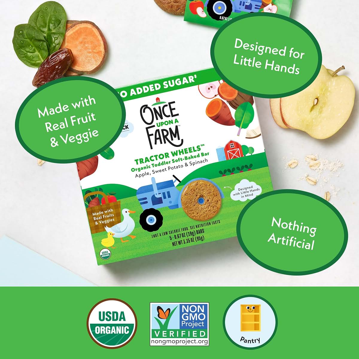 Once Upon A Farm Organic Toddler Soft Baked Bar Snack Bars