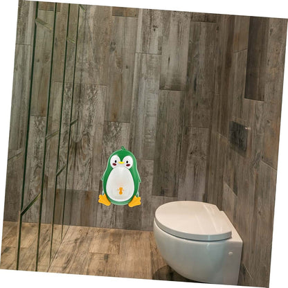 BabyOneStop Penguin Potty Training Urinal for Boys, Wall Mounted Adjustable Height, ABS, Green