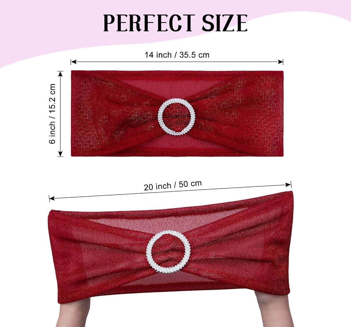 Eternal Beauty Red Spandex Chair Sashes