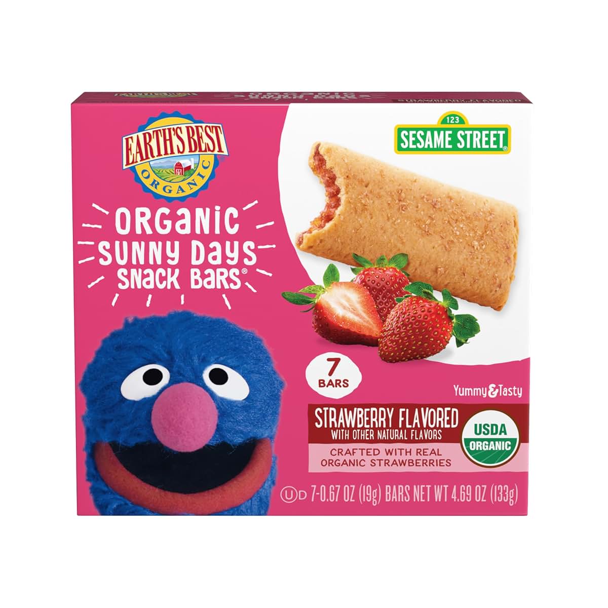 Earth's Best Organic Sunny Days Strawberry Snack Bars, 7 Count