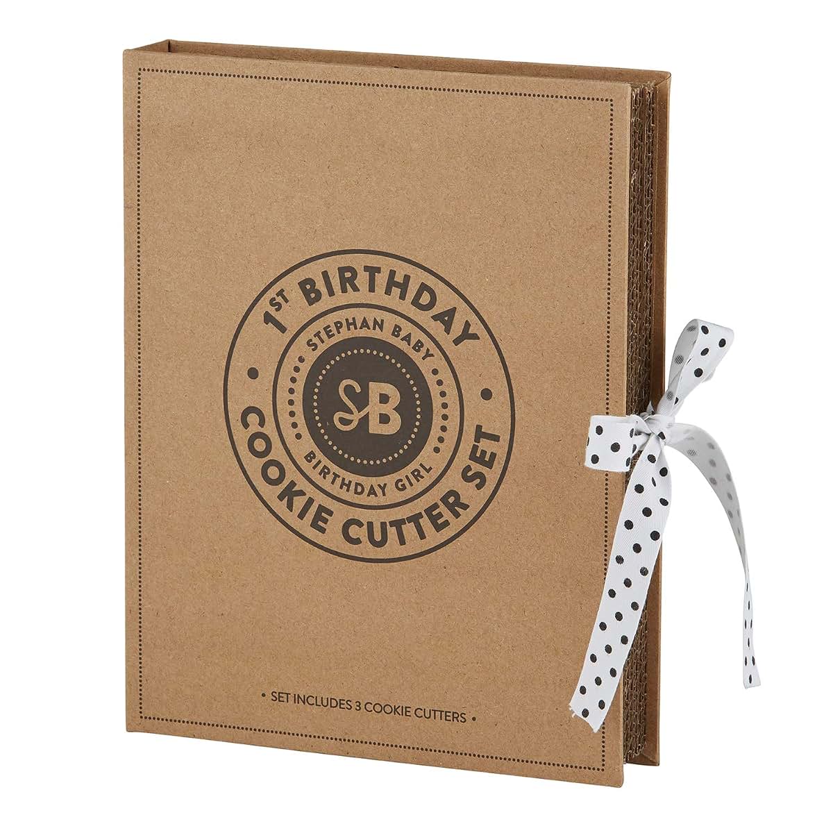 Stephan Baby Keepsake Cookie Cutter Boxed Set + Sugar Cookie Recipe, Birthday Girl