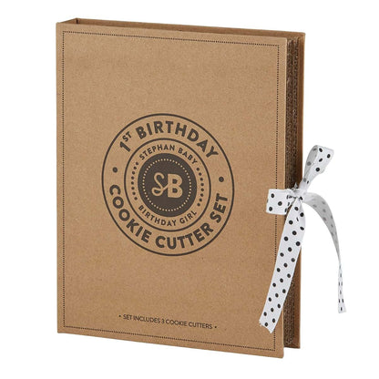 Stephan Baby Keepsake Cookie Cutter Boxed Set + Sugar Cookie Recipe, Birthday Girl