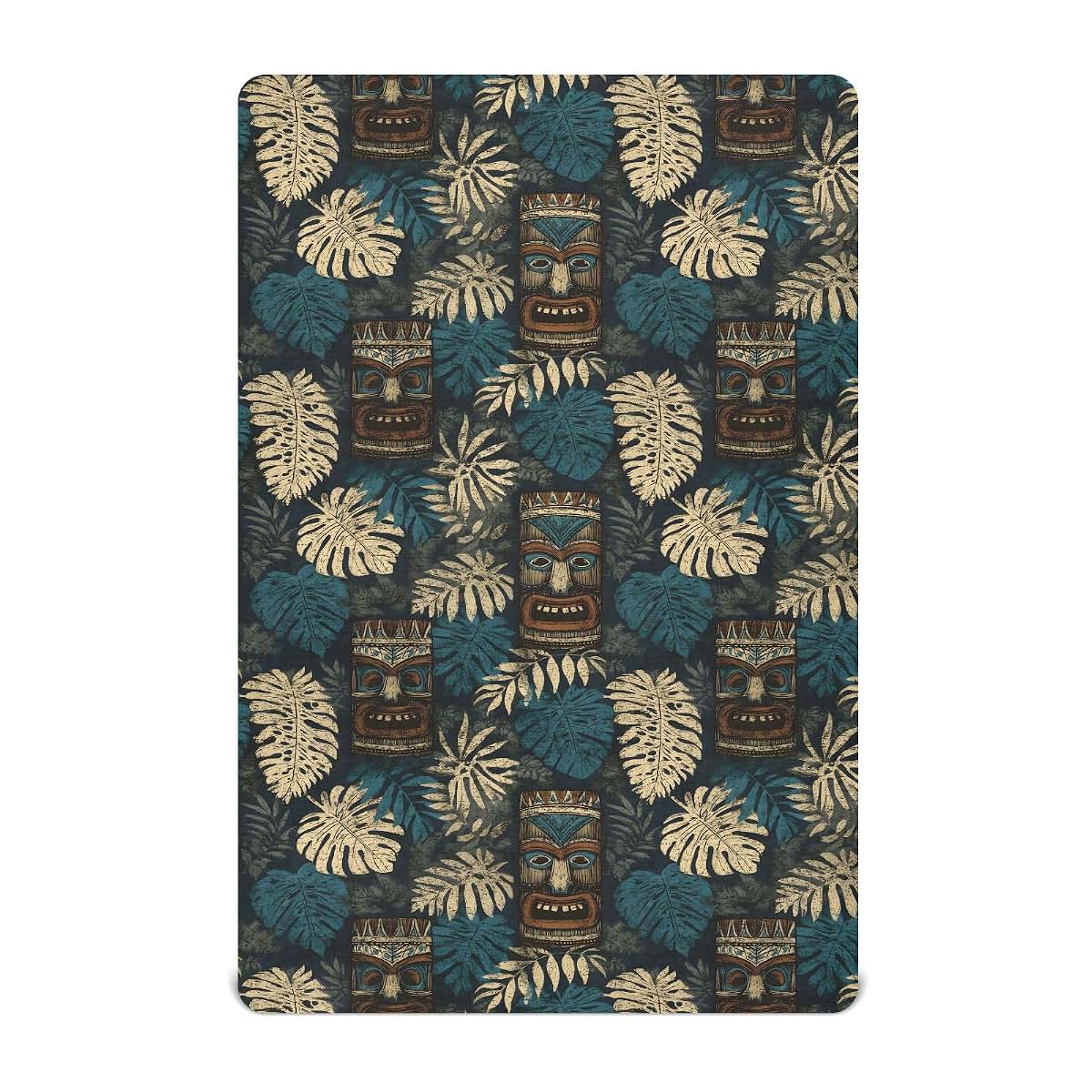 Aixiwawa Fitted Mini Crib Sheet Mattress for Baby Leaf Tiki Print