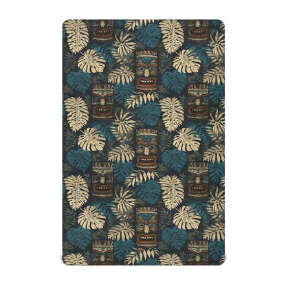 Aixiwawa Fitted Mini Crib Sheet Mattress for Baby Leaf Tiki Print