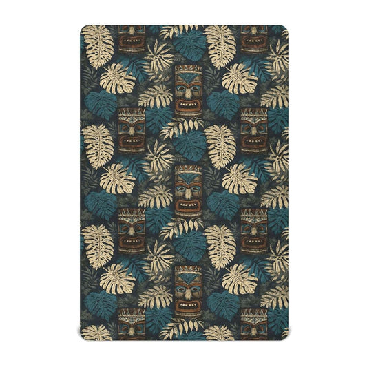 Aixiwawa Fitted Mini Crib Sheet Mattress for Baby Leaf Tiki Print
