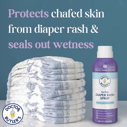 Doctor Butler's No Rub Diaper Rash Spray for Baby Skin Care