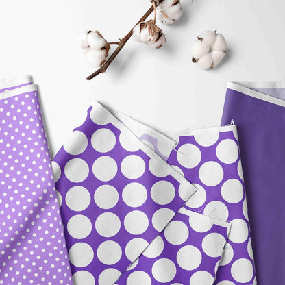 Bacati Mix N Match Ruffled Bottom Dots Crib Skirt, Purple, 13-Inch Drop