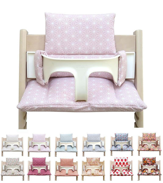 Blausberg Baby - Coated Cushion Set for Tripp Trapp High Chair of Stokke - Happy Star Pink - 100% Made in Germany, All