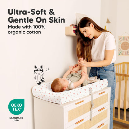 KeaBabies Soothe Changing Pad Covers 2-Pack