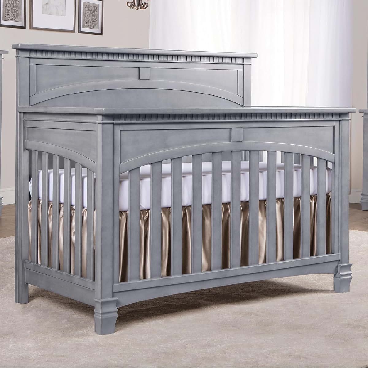 Evolur Santa Fe 5-in-1 Convertible Crib, Storm Grey (photo 2)