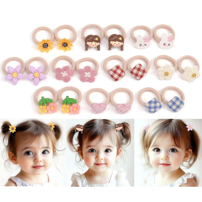 Bianhuan 20-Piece Baby And Toddler Girls Hair Tie Set In Multicolor