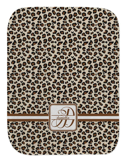 Baby Milano Leopard Print Burp Cloth - Fleece w/Name and Initial (photo 2)
