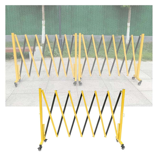 Gdmepmu Retractable Folding Security Gate, 120x350cm Expandable Barrier