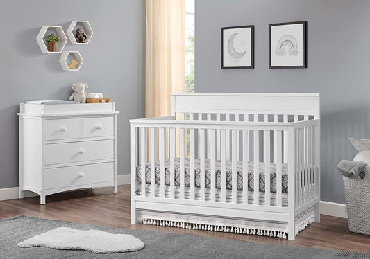 Oxford Baby Castle Hill 4-in-1 Convertible Crib in Barn White
