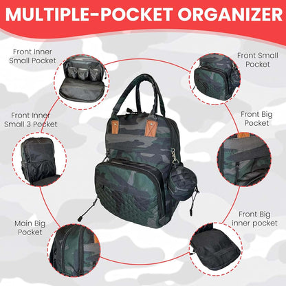 Powell Tool Bags Camo Diaper Backpack - Shoulder Bag with Changing Pad & Pacifier Pouch- Comfortable Backpack with (photo 3)