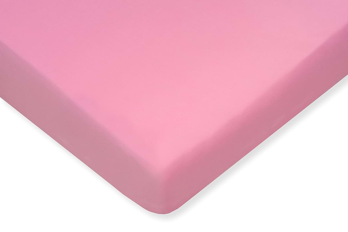 ProductPro Trade OrganicPro 100% Organic Turkish Cotton Fitted Crib Sheet (2 Pack) (Pink & Yellow) (photo 2)
