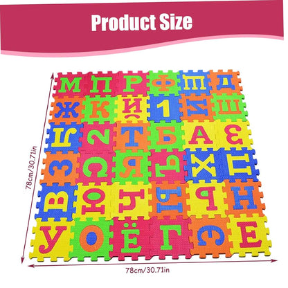 Interlocking Russian Alphabet EVA Foam Puzzle Carpet Mat for Play