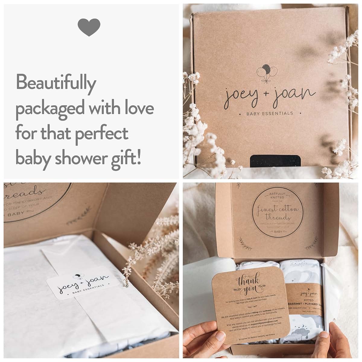 Joey & Joan Bedside Sleeper Bassinet Sheets for Milliard Side Sleeper, 21 x 36 Inch, 100% Cotton, 2 Pack, Grey and Mint
