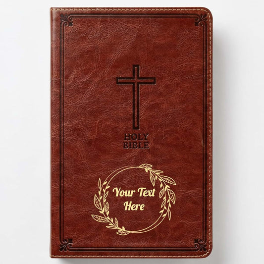 Printualist Personalized KJV Gift Bible with Custom Text and Design, Auburn, King James Version, Red Letter Edition