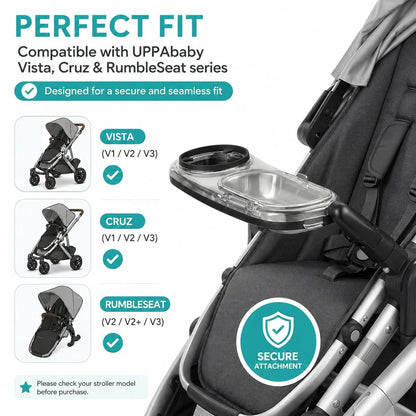 NWJY Snack Tray with Dustproof Lid for UPPAbaby Vista, Cruz & RumbleSeat