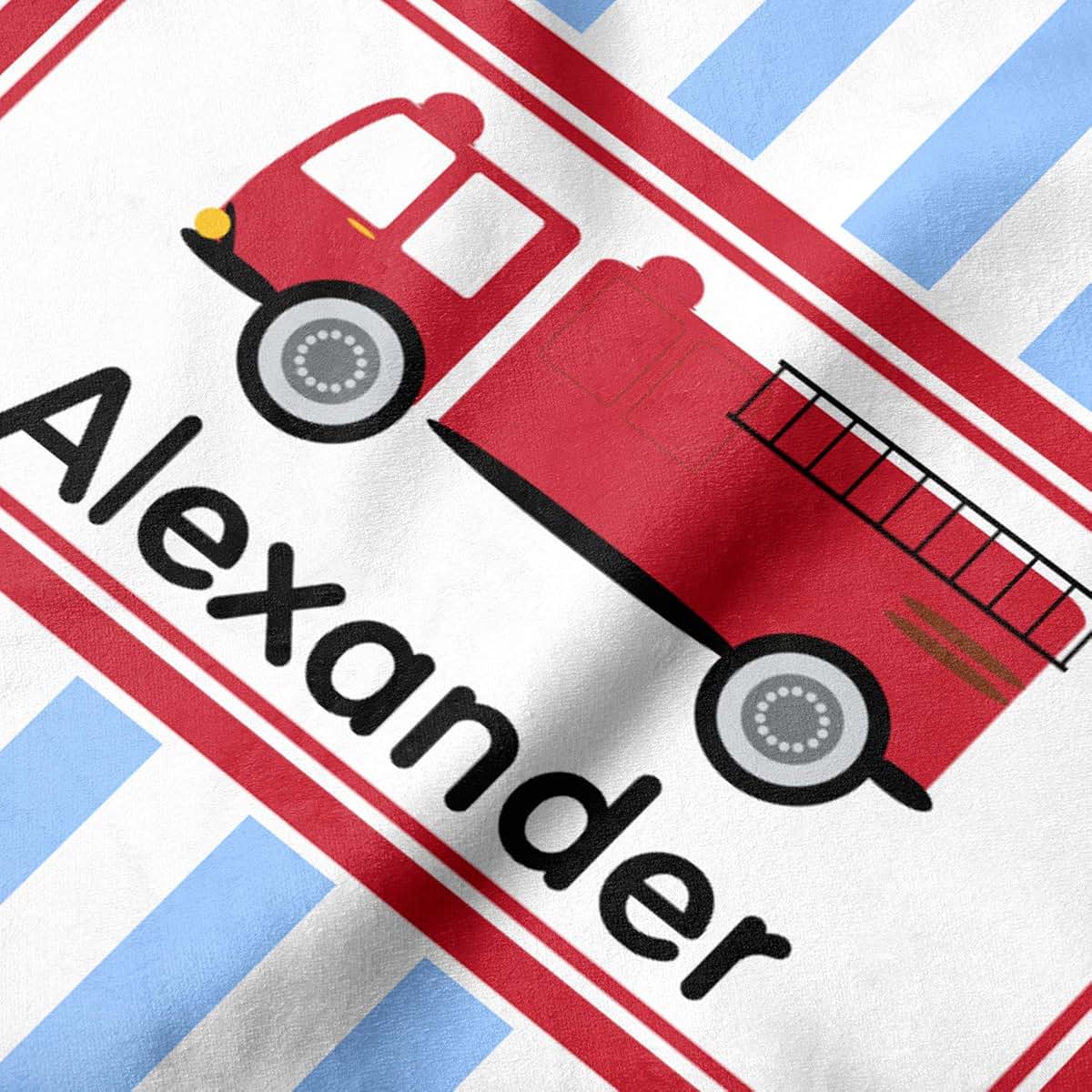 YouCustomizeIt Personalized Firetruck Hooded Baby Towel (photo 3)
