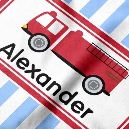 YouCustomizeIt Personalized Firetruck Hooded Baby Towel (photo 3)