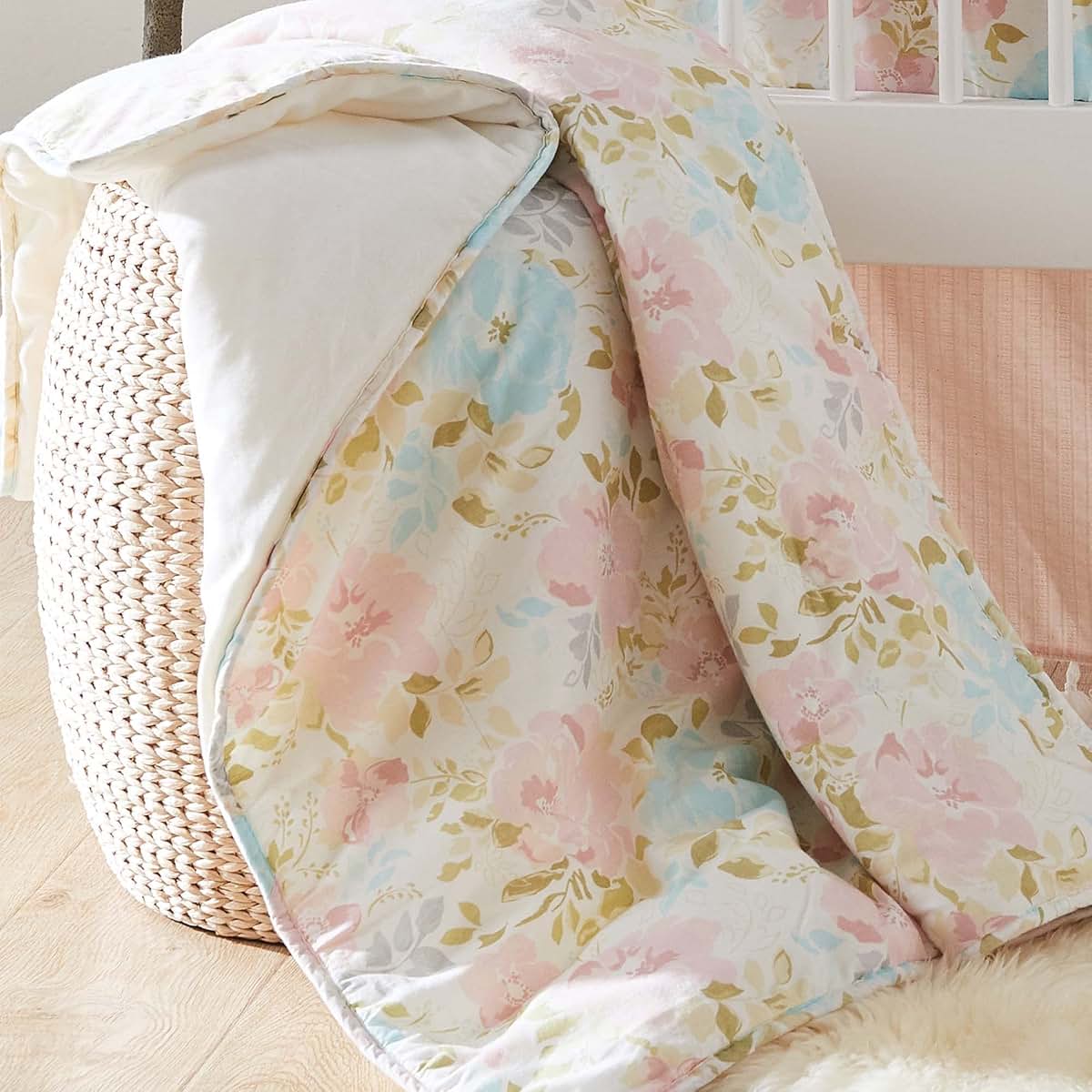 Levtex Amelia Baby Nest & Nod Bedding Set - Pink Cotton Crib Accessories