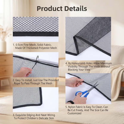 Lscuek Banister Guard Balcony Safety Net For Pets (photo 3)