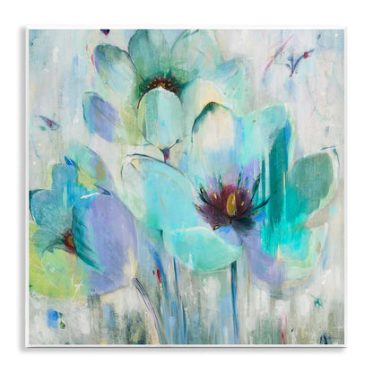 Stupell Industries Blue Lilly Abstraction Wood Wall Plaque