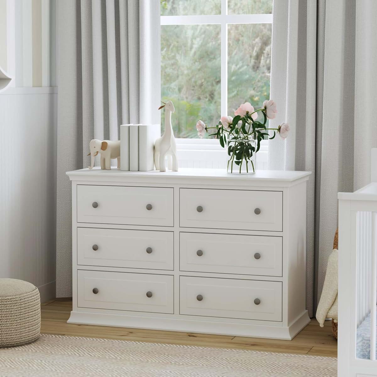 Davinci Signature 6-Drawer Double Dresser in White